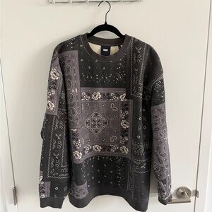 Kith Bandana Pattern Grey Crewneck
